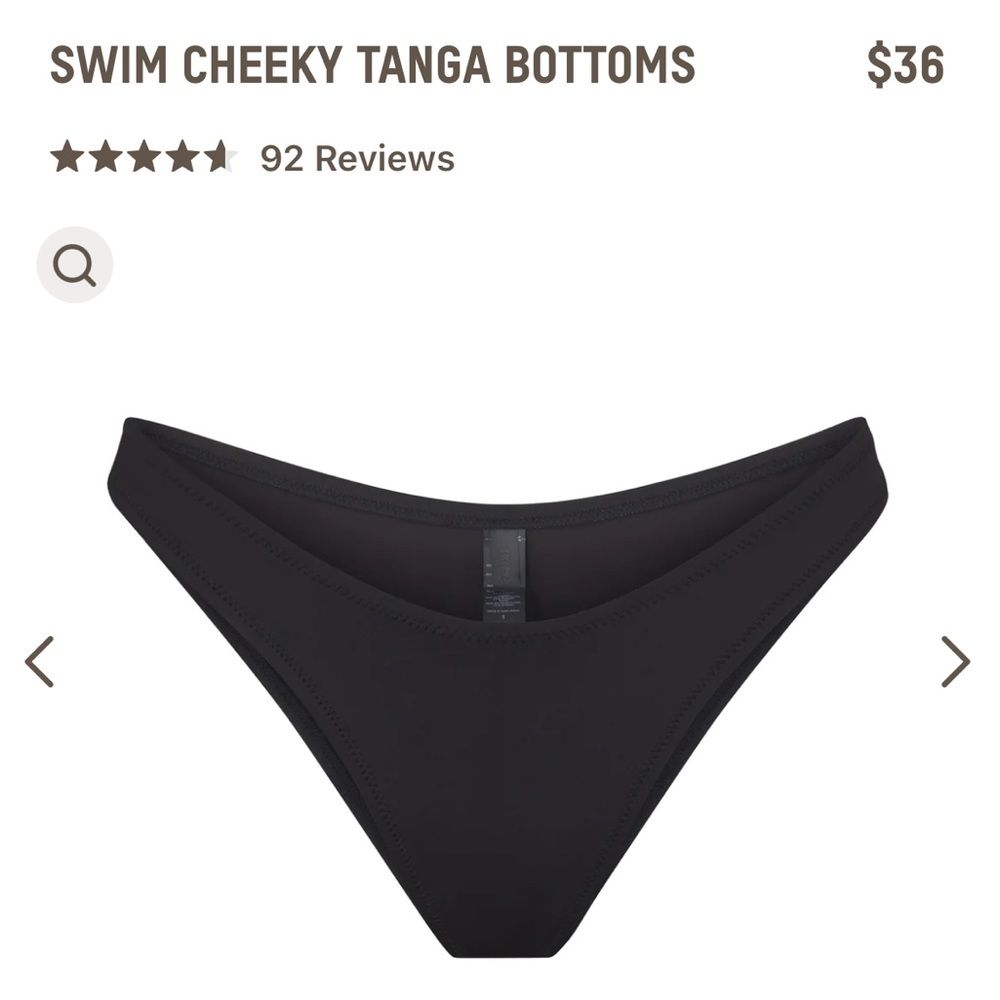 SKIMS BLACK BIKINI BOTTOMS